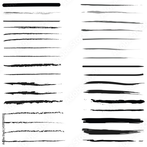 set of hand drawn doodles underlines edition vector