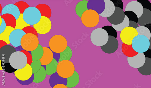 balloons background texture pattern circle color vector eps 10 