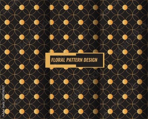 Vector luxury horizontal background. Seamless golden geometric pattern for your design.