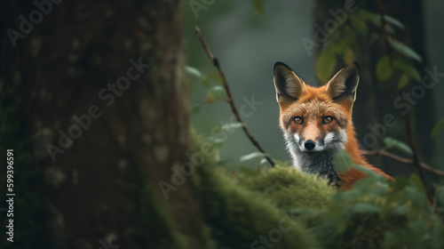 Red fox vulpes - Generative AI © SyntheticHorizons