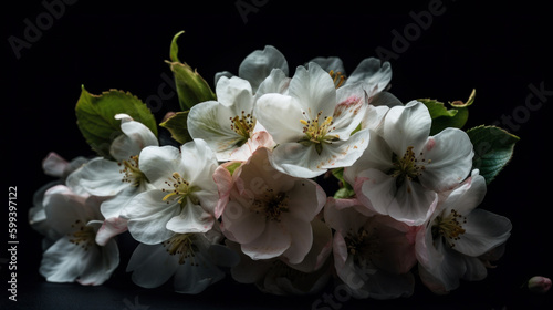 Apple Blossoms in Contrast. Generative AI © Sascha