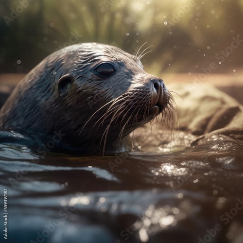 Seal in natural habitat (generative AI)