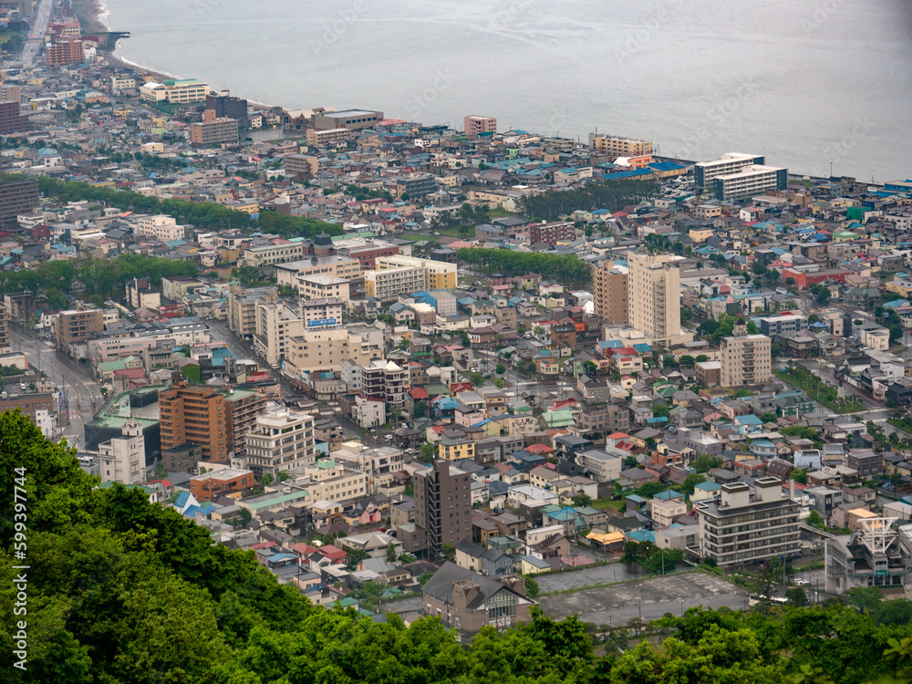 函館山から写した函館市街（北海道函館市）