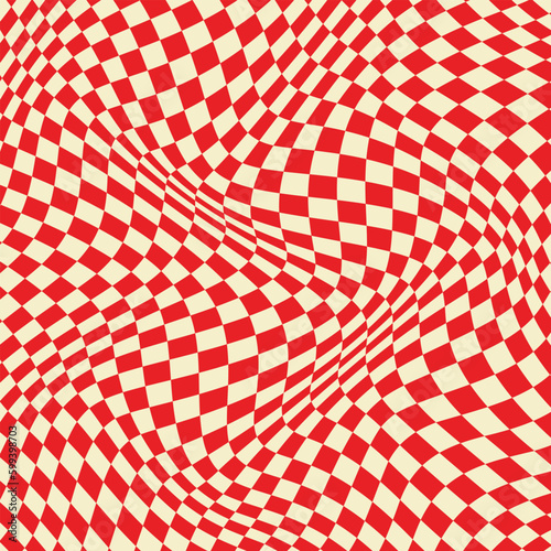 abstract red and white wave pattern for wallpaper and background.