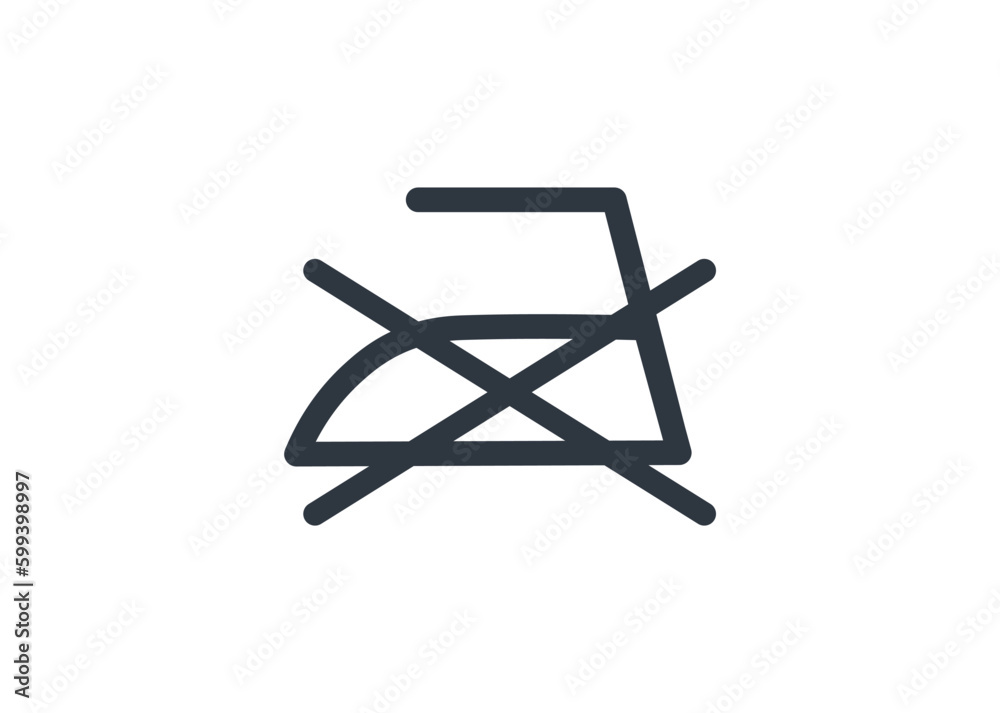 Isolated Do Not Iron Symbol. Isolated Do Not Iron Symbol.
