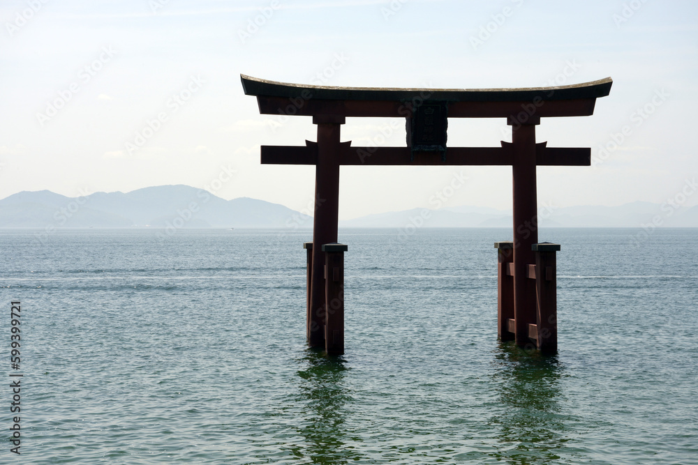 白髭神社　湖中大鳥居　滋賀県高島市鵜川