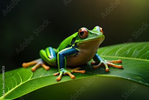frog on a leaf © carl