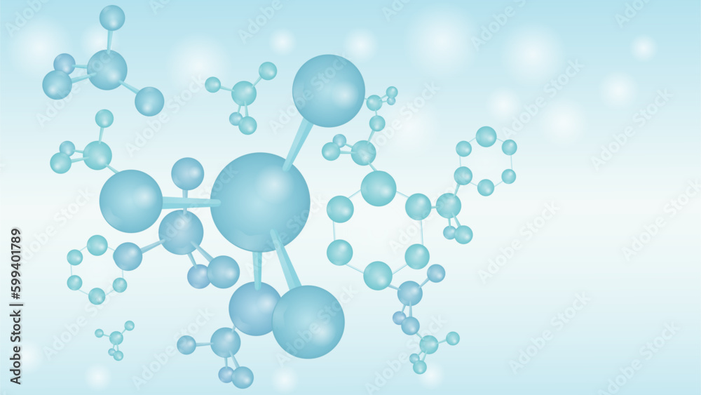 Chemical Molecle structure vector illustration