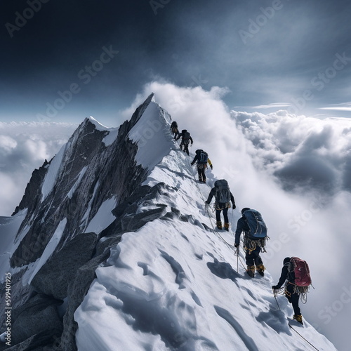 Climbing Mount Everest © Leonard