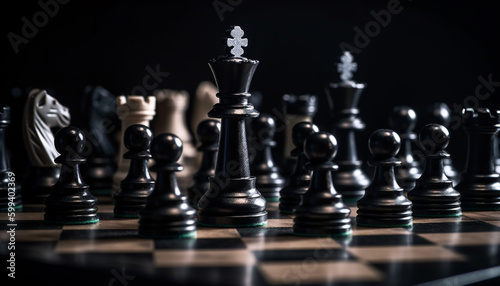 Leadership and strategy conquer the chess battlefield generated by AI