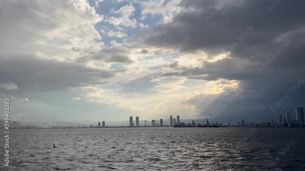 clouds over the city