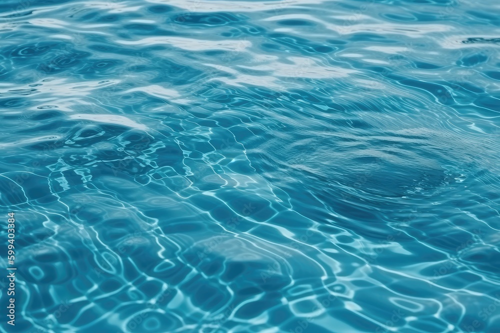 serene blue pool with gentle water ripples Generative AI serene blue pool with gentle water ripples Generative AI