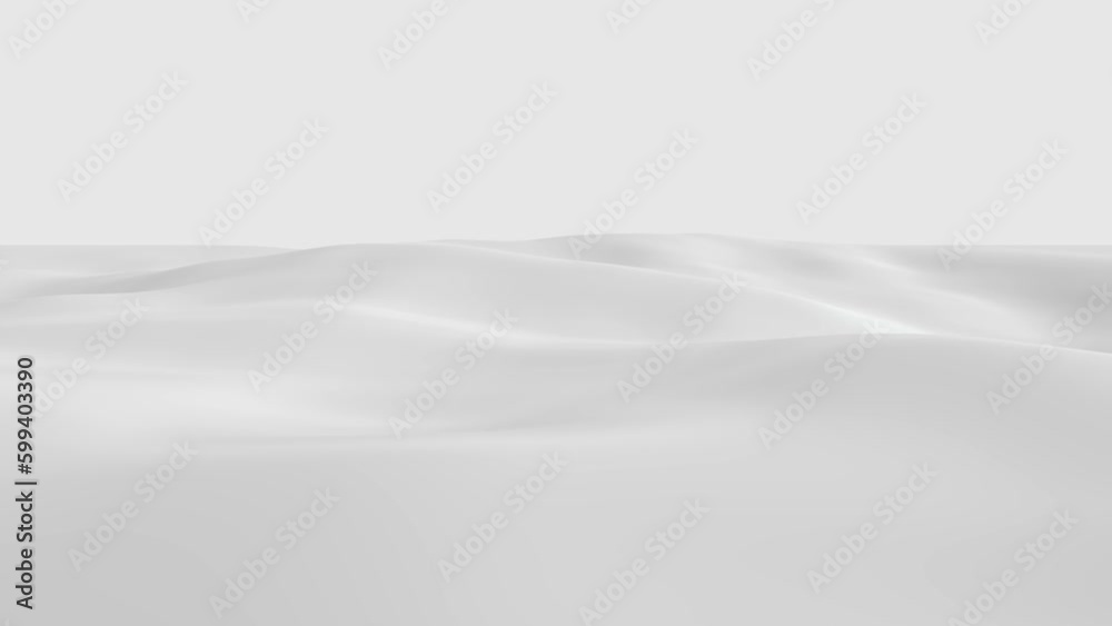 White wavy milk flow animation. Slow motion.