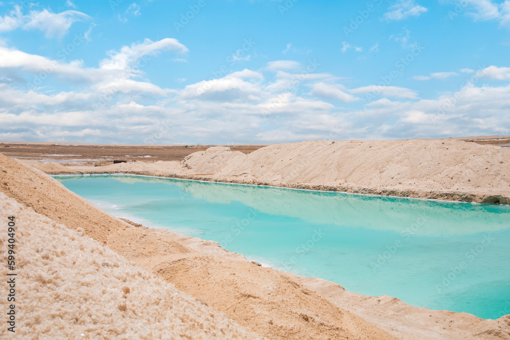 Beautiful view of Salt Plains and Lakes in Siwa Oasis, Egypt Beautiful view of Salt Plains and Lakes in Siwa Oasis, Egypt
