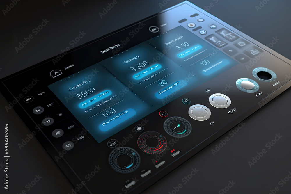 Concept of a smart home and mobile application for managing smart devices at home. Generative AI Concept of a smart home and mobile application for managing smart devices at home. Generative AI