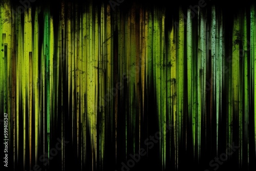 modern abstract background with vertical lines in shades of green and black Generative AI