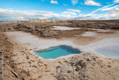 Beautiful view of Salt Plains and Lakes in Siwa Oasis, Egypt