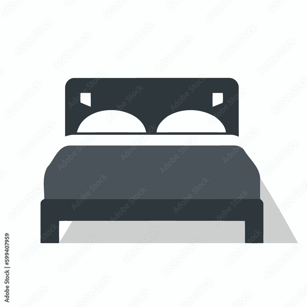 double bed with bedding and pillows created with Generative AI technology double bed with bedding and pillows created with Generative AI technology