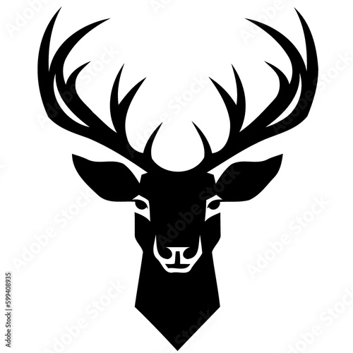 deer animal head logo created with Generative AI technology