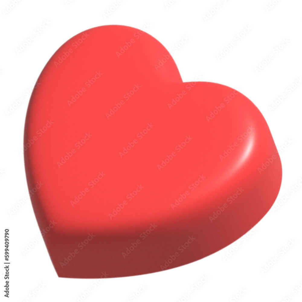 3d Red Heart. Love symbol isolated on white background. Vector illustration 3d Red Heart. Love symbol isolated on white background. Vector illustration