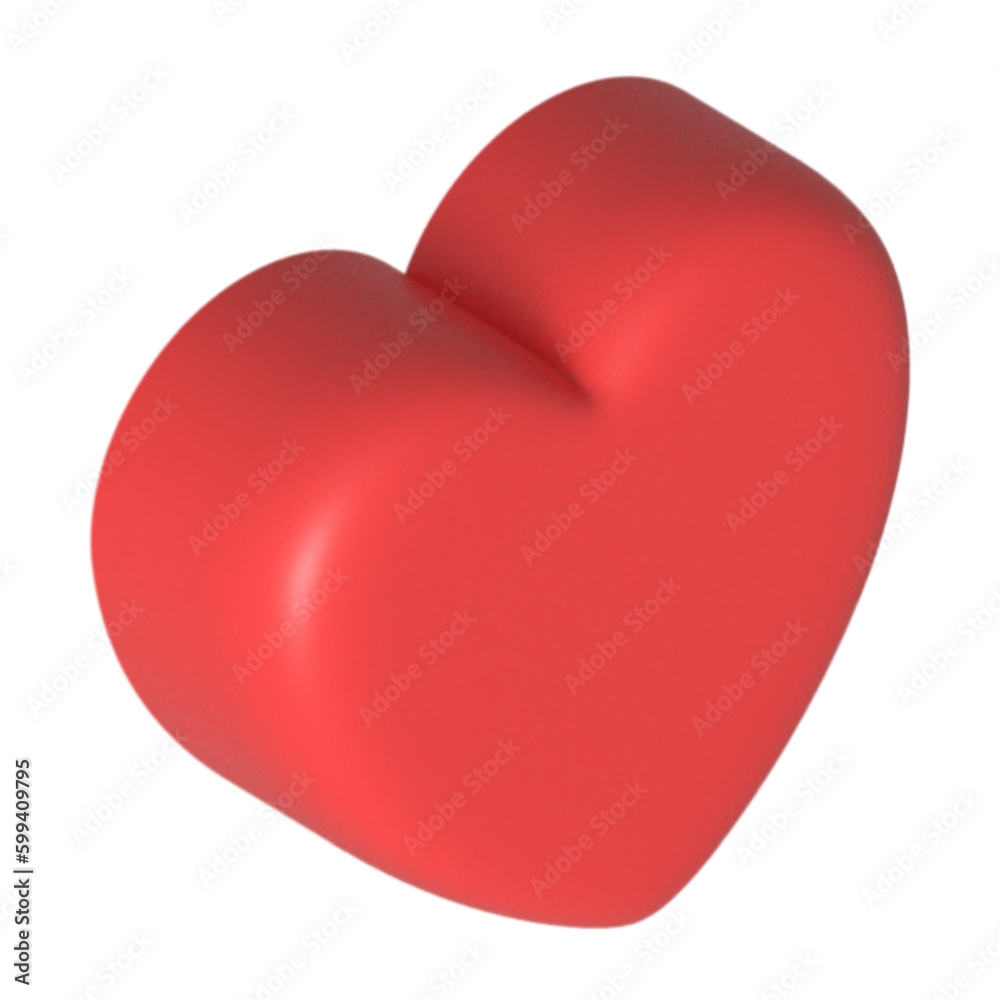 3d Red Heart. Love symbol isolated on white background. Vector illustration 3d Red Heart. Love symbol isolated on white background. Vector illustration