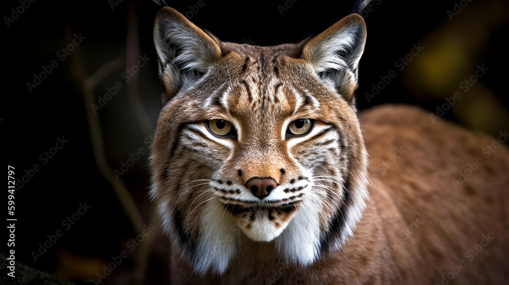 Obraz premium portrait of a lynx generative ai