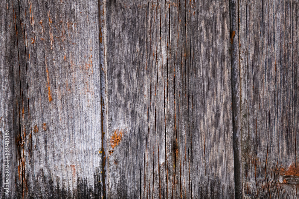 Texture of old wood. Grunge wooden surface with worn paint