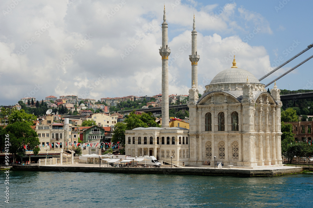 Ortakoy Mecidiye Mosque in Istanbul Turkey