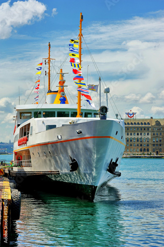 the classic ferry of istanbul on kadikoy port. Turkey
