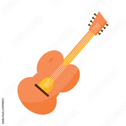 Isolated guitar icon Musical intrument Vector photo