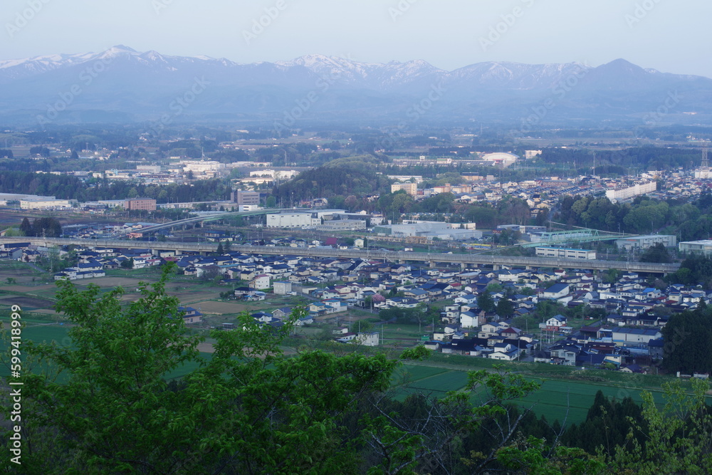landscape photography of spring suburbs in japan
