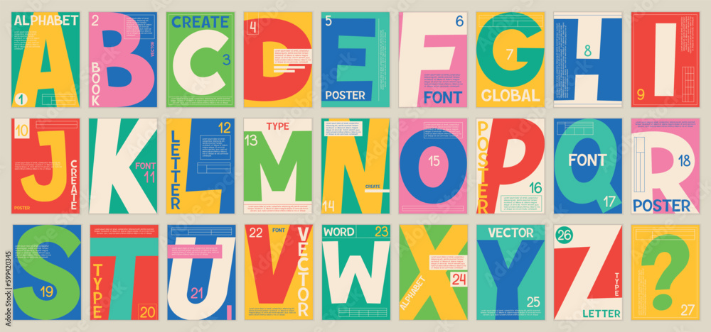 Posters with alphabet Posters with alphabet