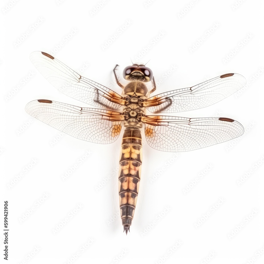 Dargonfly insect bug isolated on white background. generative ai Dargonfly insect bug isolated on white background. generative ai