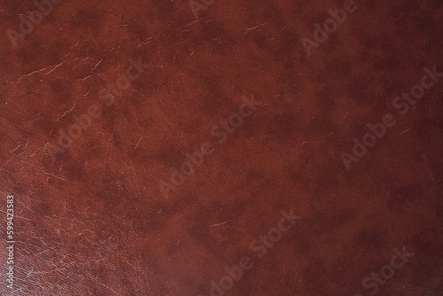 Brown genuine leather with a pattern of designer lines. A template for your design with space to copy. High quality photo