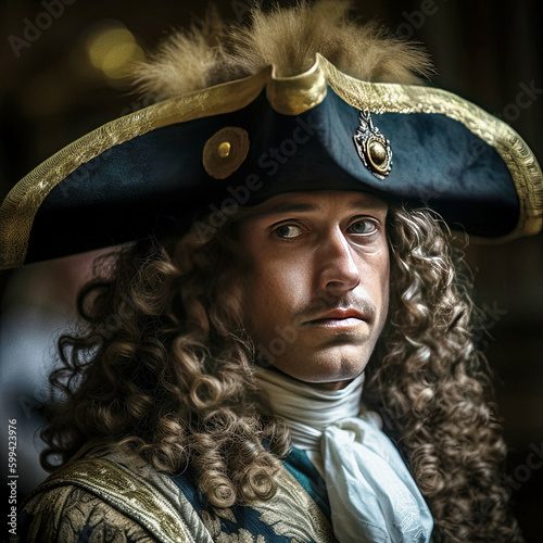 Portrait of an Old Regime Aristocrat - generative AI