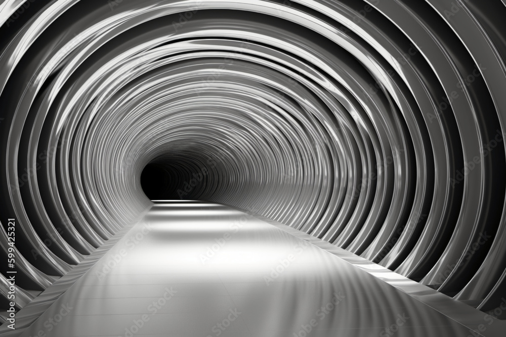 Naklejka premium abstract silver metal mural wallpaper. AI generative