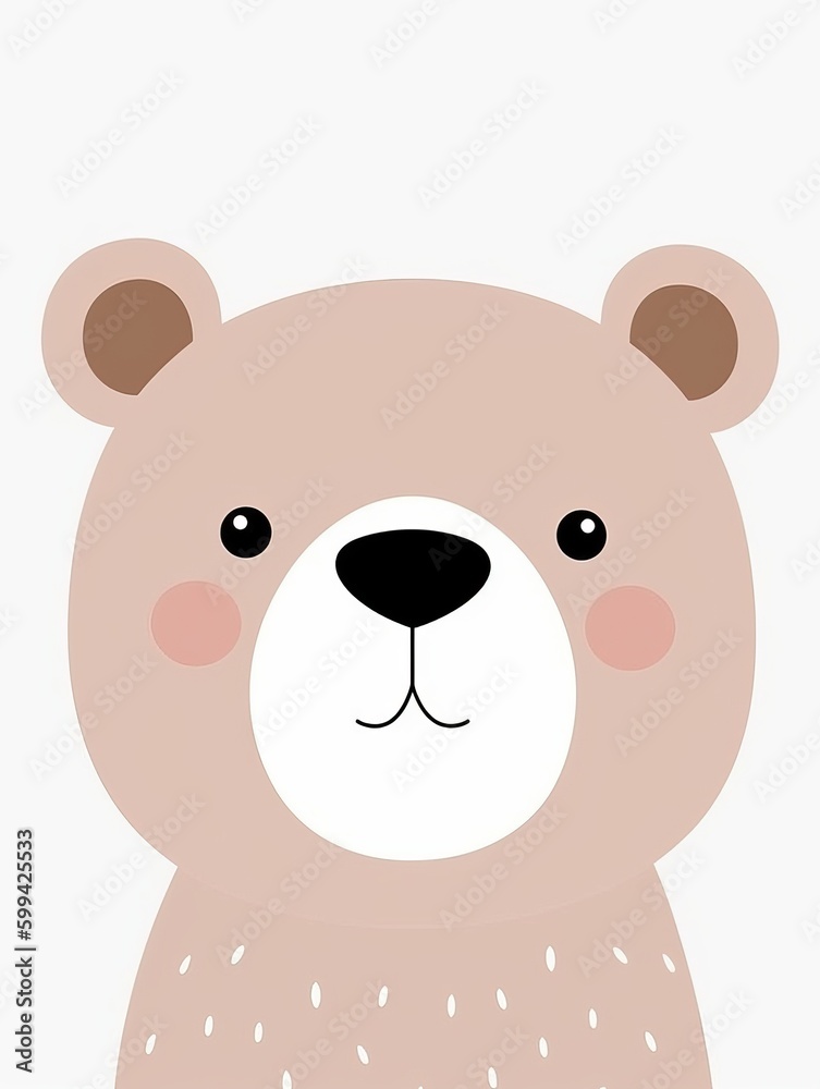 Bear Nursery Room Wall Decor Gender Neutral Cute Cartoon Watercolor Illustration Painting Decoration Bear Nursery Room Wall Decor Gender Neutral Cute Cartoon Watercolor Illustration Painting Decoration
