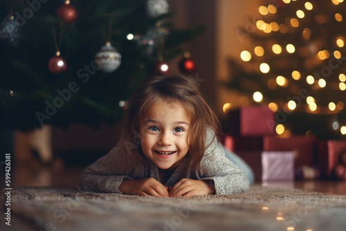 happy child looking at in t...
