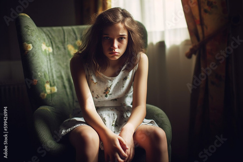 sad or depressed young girl...
