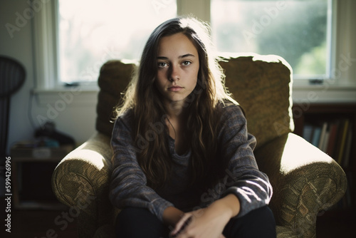 sad or depressed young girl...