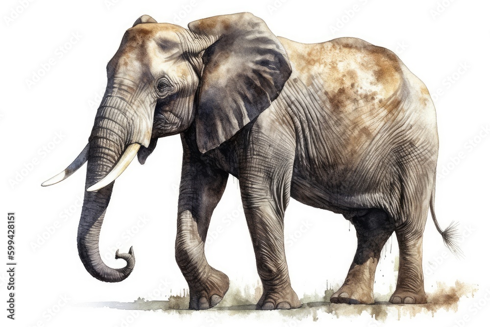 Obraz premium elephant isolated on white