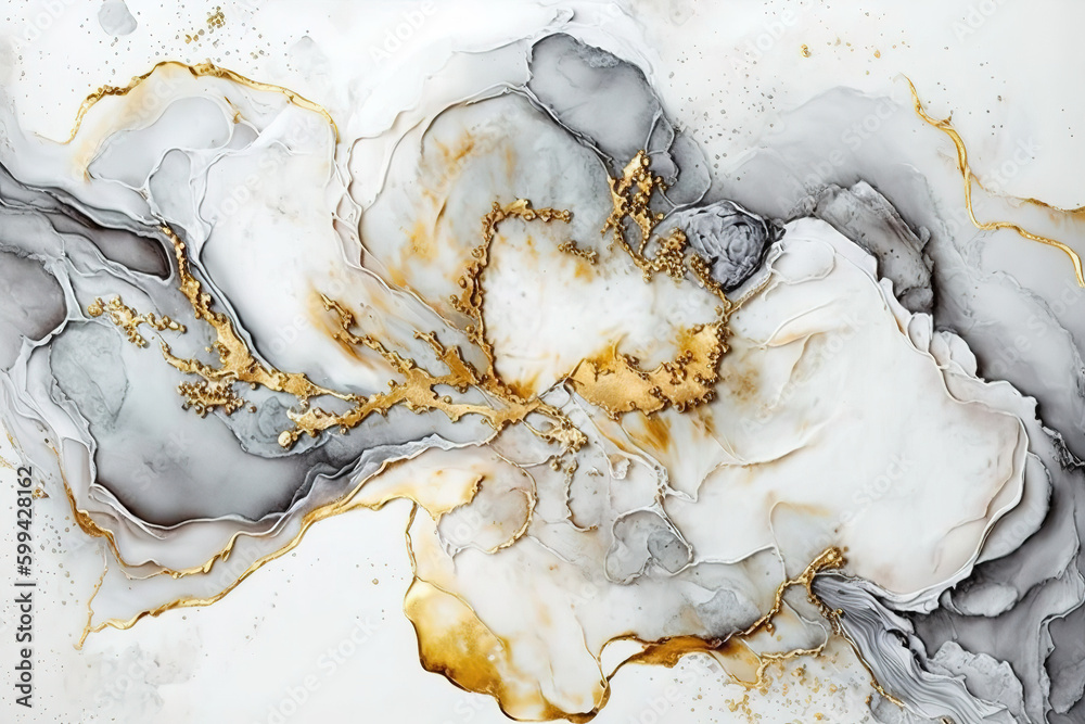 Luxury abstract fluid art painting in alcohol ink technique with Generative AI Luxury abstract fluid art painting in alcohol ink technique with Generative AI