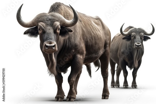 buffalo isolated on white