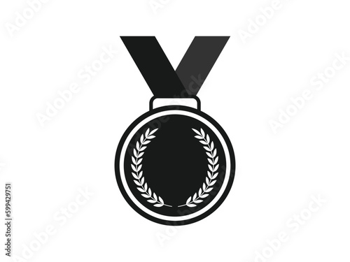 medal with ribbon icon for sports apps and websites