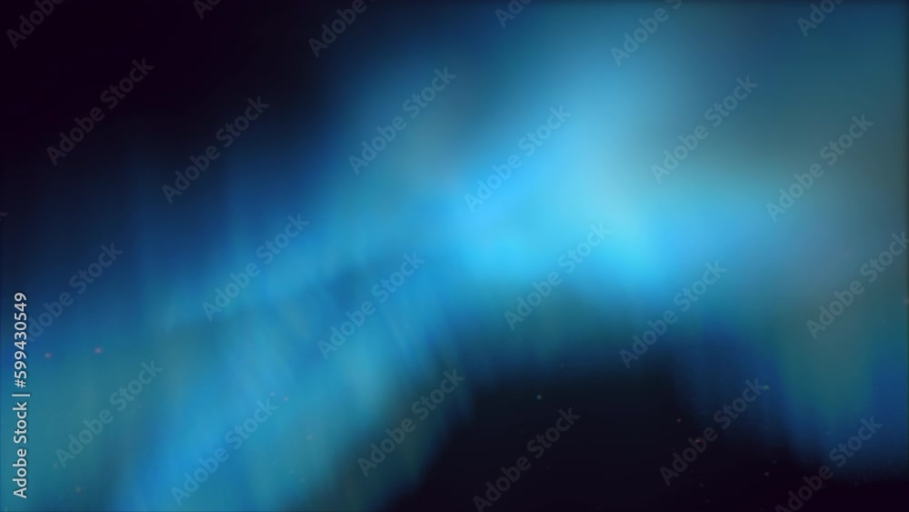Mystical blue aurora waves on night sky, motion abstract nature, galaxy and futuristic style background