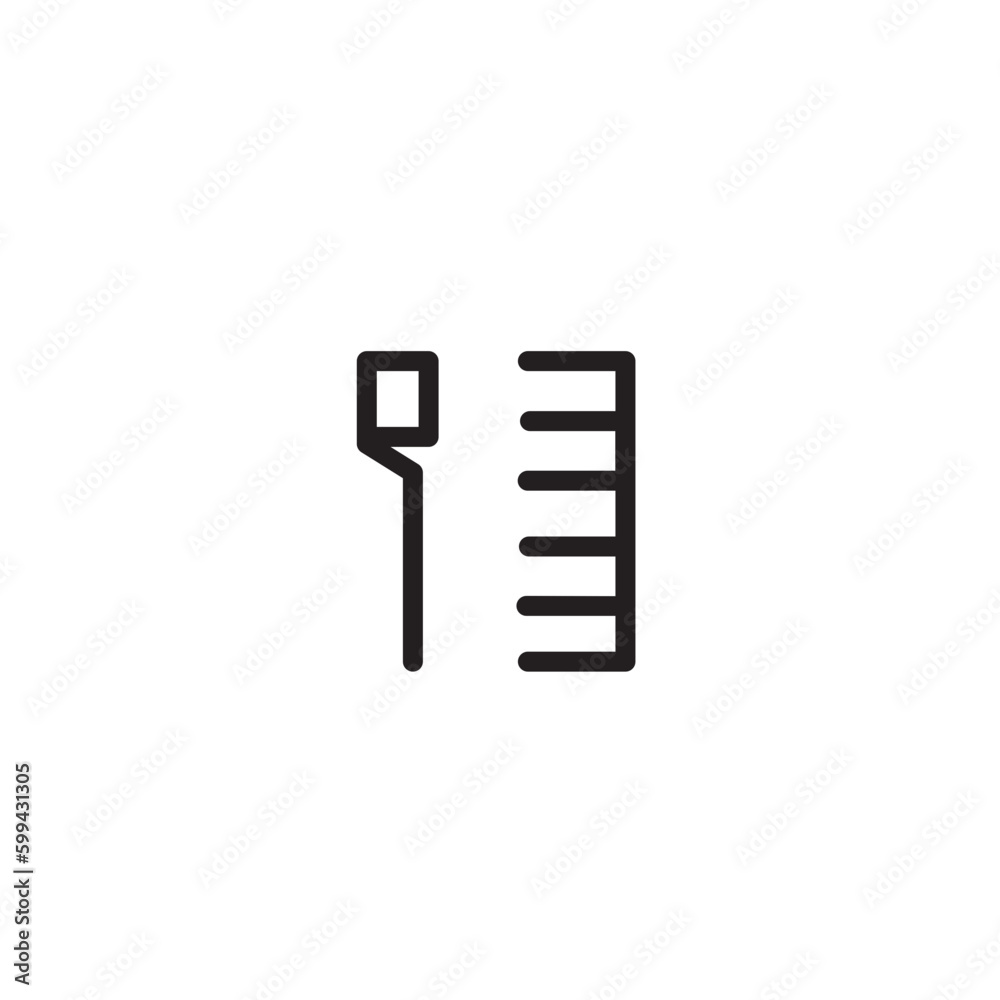 Brush Hair Hygiene Outline Icon Brush Hair Hygiene Outline Icon