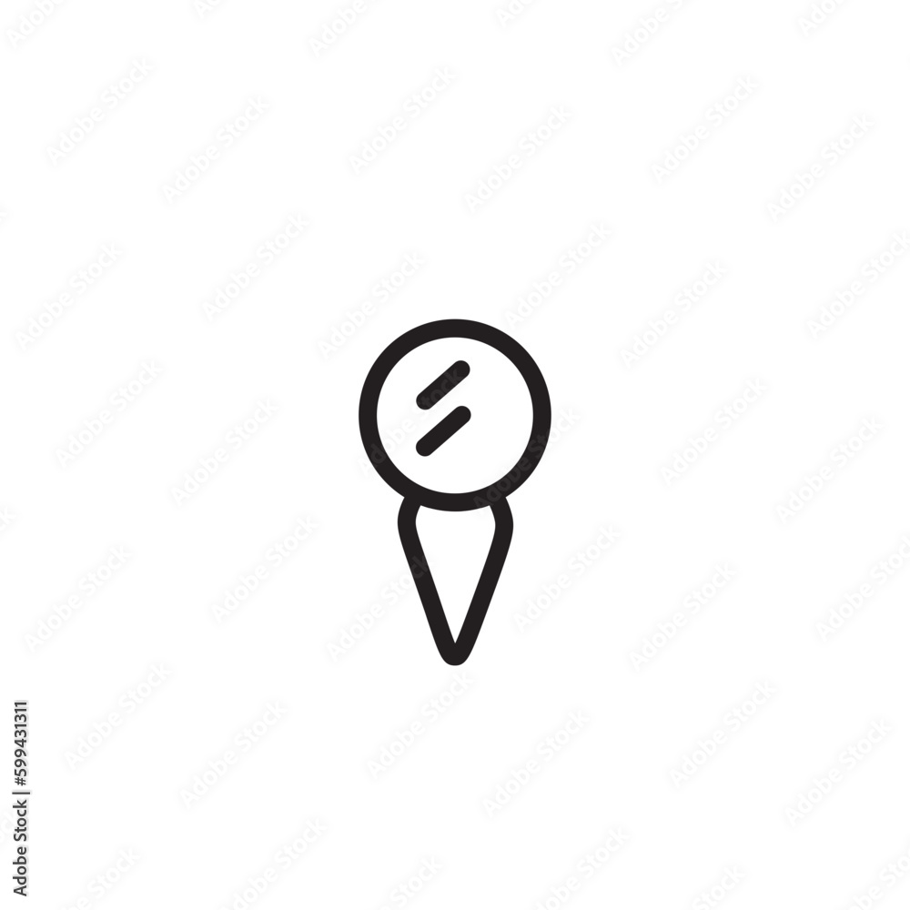 Comb Hair Mirror Outline Icon Comb Hair Mirror Outline Icon