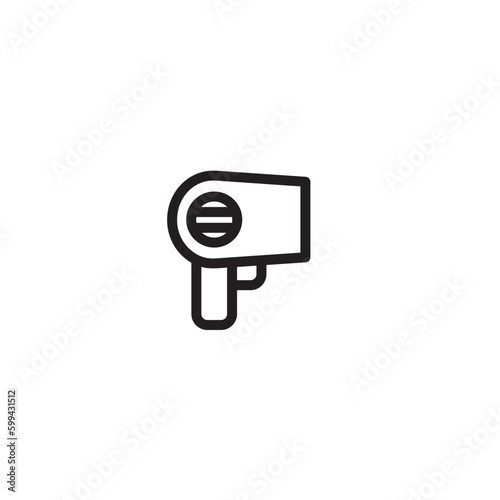 Blow Dryer Hair Outline Icon