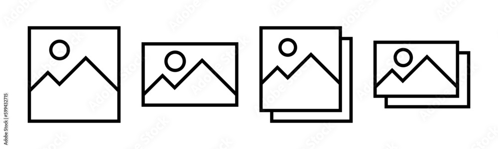 Picture icon vector illustration. photo gallery sign and symbol. image icon Picture icon vector illustration. photo gallery sign and symbol. image icon