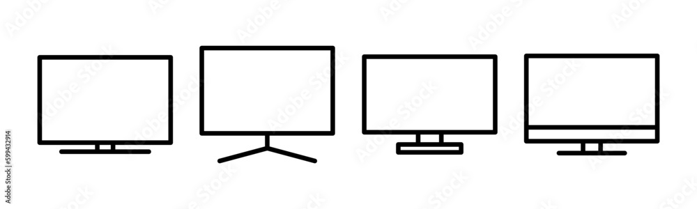 Naklejka premium Tv icon vector illustration. television sign and symbol